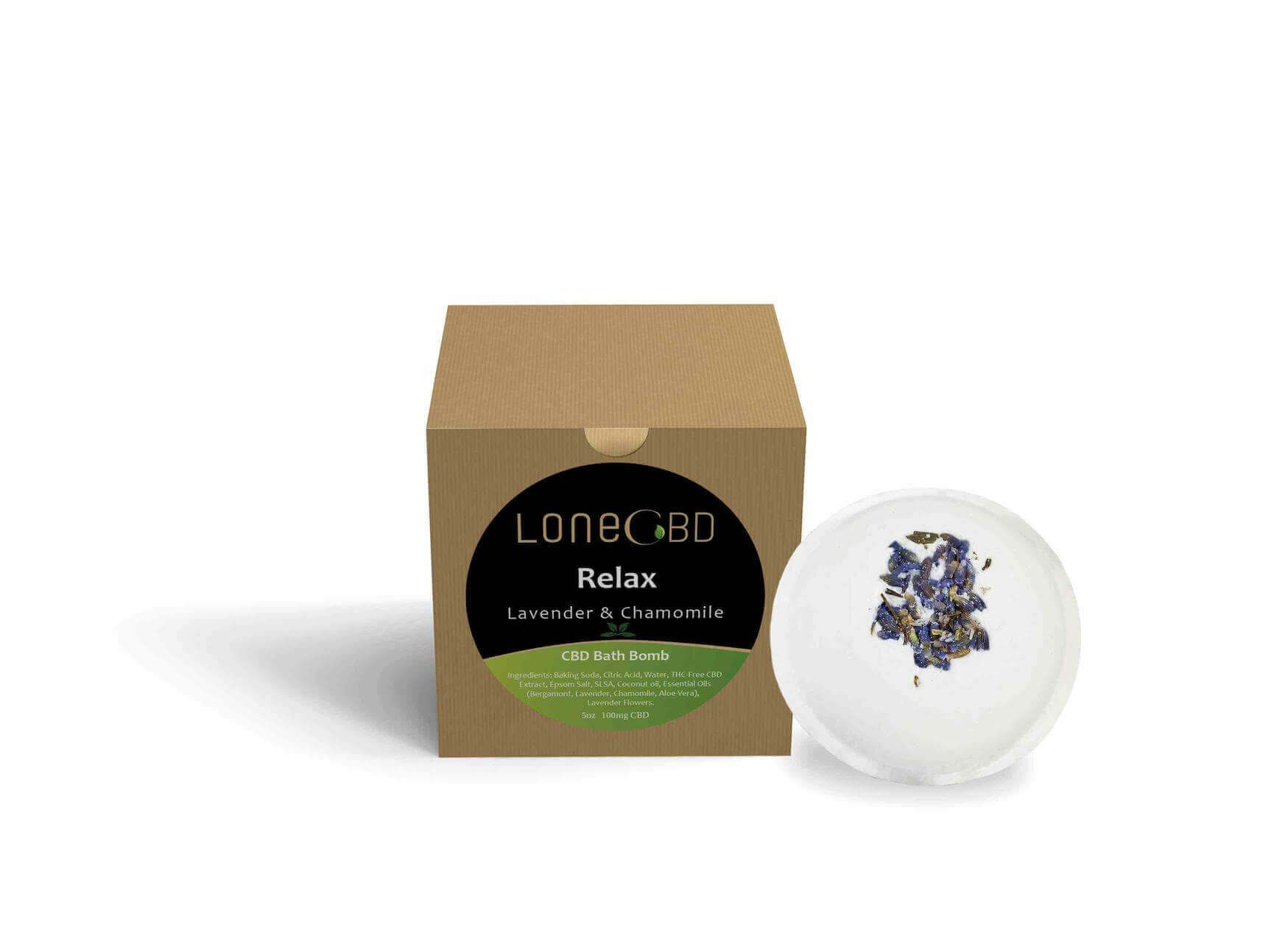 Lavender Bath Bomb Side